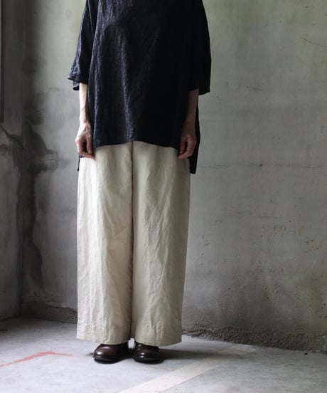 cavane キャヴァネ / Tunic half-sleeve Jacquardシャツ / ca-25079