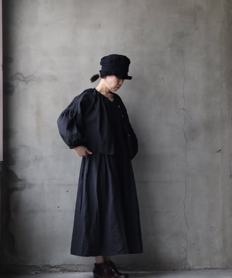 cavane キャヴァネ / Balloon sleeve over-shirt Linen&Cotton100ブラウス/ ca-26032