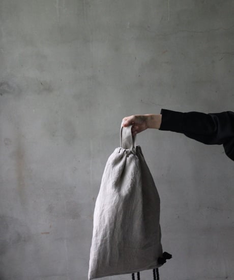cavane キャヴァネ / Rope sack linen100バッグ/ ca-25135