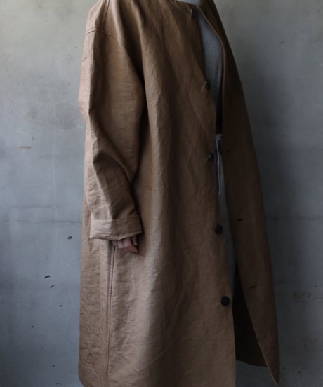 cavane キャヴァネ / Round-Coat Linen/Washi100コート / ca-25034