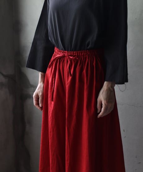 cavane キャヴァネ / Wide Petti Pants Linen/Cottonパンツ/ca-25093