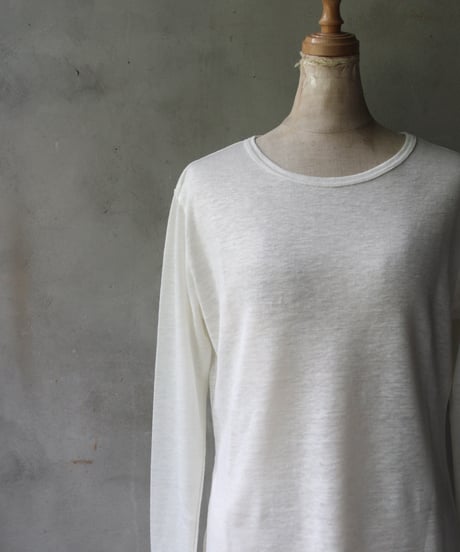 cavane キャヴァネ / Linen Crew-Neck long sleeveT  / ca-24112B