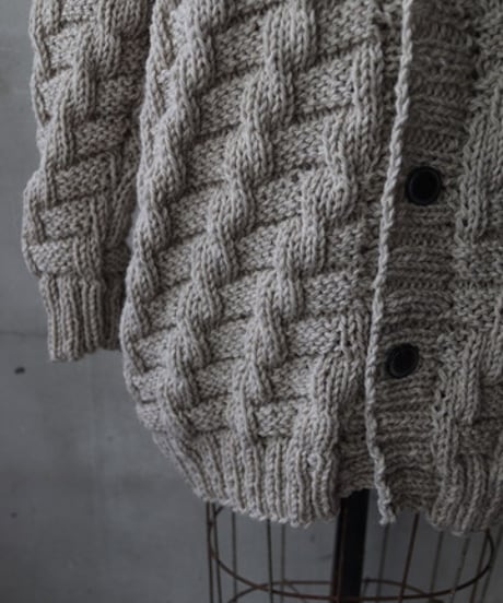 BIEK VERSTAPPEN / HAND KNITTED CARDIGAN手編みニット / Bie-24024(KNH-big)