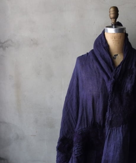 BIEK VERSTAPPEN ビーク フェルスタッペン / PURPLE FELTED LINEN SCARFスカーフ/ Bie-26000