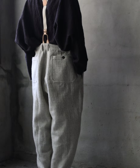 cavane キャヴァネ / Over-pants with suspender wool100パンツ / ca-25160