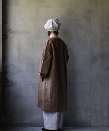 cavane キャヴァネ / Round-Coat Linen/Washi100コート / ca-25034