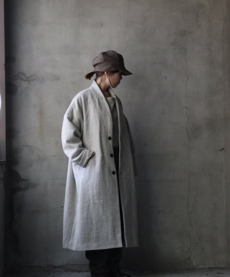 cavane キャヴァネ / Traditional Wool100 Herring-Bone Over Coatコート / ca-25158