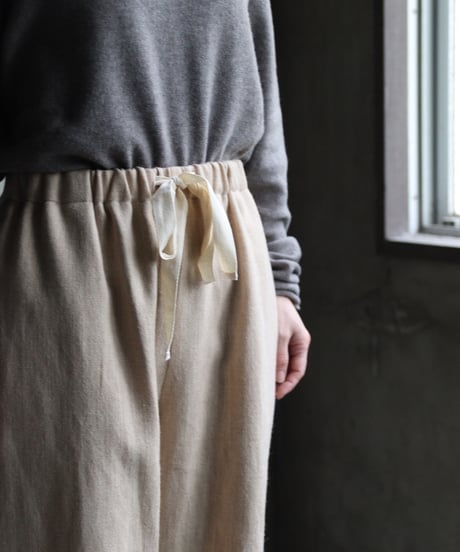 cavane キャヴァネ / Wool & Linen Wide easy-pantsパンツ/ca-24239