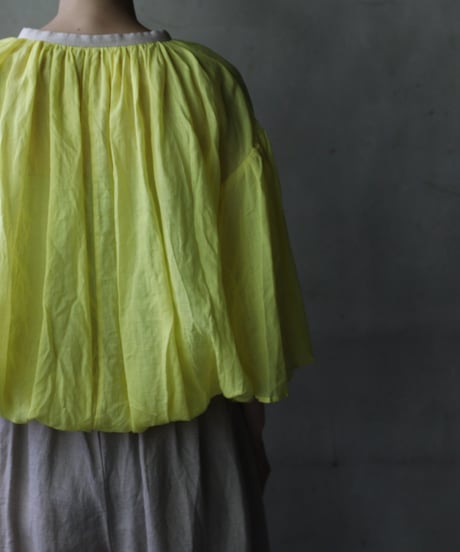 cavane キャヴァネ / Wide-sleeves with waist drawstring linen100 blouseブラウス / ca-25106
