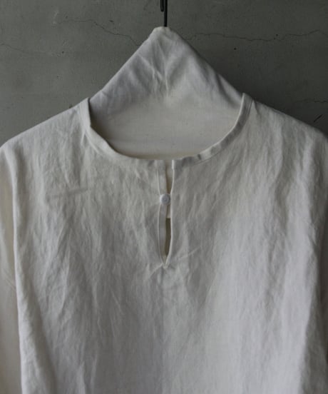 klauseクロイゼ / Sun-dried Linen C.S Slit Neck Shirtシャツ/ kla-25013