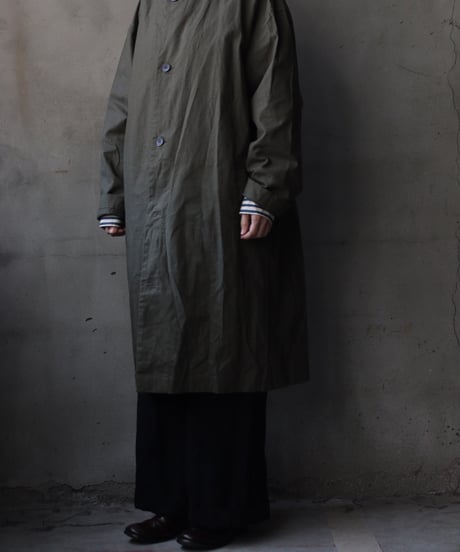 cavane キャヴァネ / Round-Coat Linen/Cotton100硫化染めコート / ca-26018