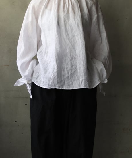 cavane キャヴァネ / Gather Neck Pullover Blouse linen100ブラウス / ca-26068