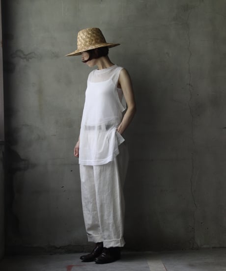 NATIVE VILLAGE ネイティブヴィレッジ / No.7/ Where the fog clears バックオープンノースリーブ（foggy white）/ na-25012