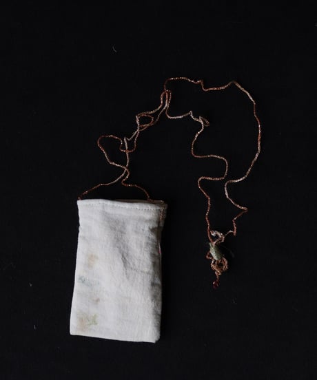 Antonia Rossi (Antomoon)/ Embroidered little pouch omamori vintage Necklaceネックレス / An-25012