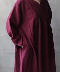 cavane キャヴァネ /  Neckline switching dress wool100ワンピース / ca-25172