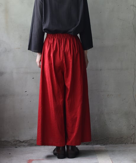 cavane キャヴァネ / Wide Petti Pants Linen/Cottonパンツ/ca-25093