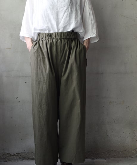 cavane キャヴァネ / Wide Cotton/Linen100 TrousersⅡ パンツ/ ca-25108