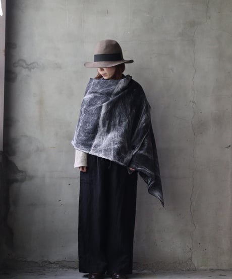cavane キャヴァネ / Side-Pocket wide pants wool/linenパンツ / ca-25155