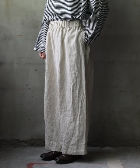 cavane キャヴァネ / Wide Linen100 TrousersⅡ パンツ/ ca-25124