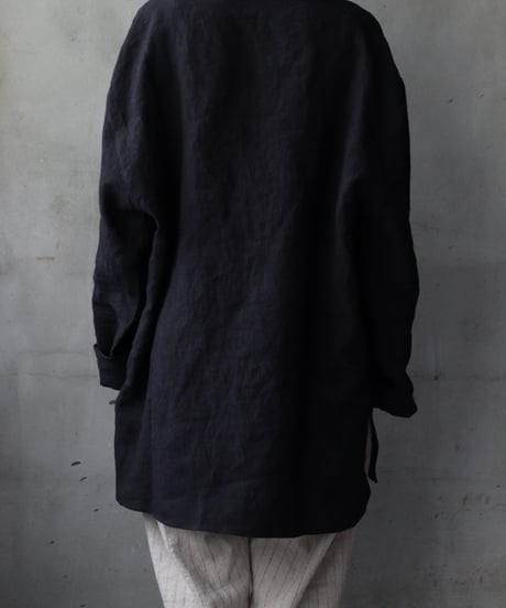klauseクロイゼ / Sun-dried Linen C.S Shirt Middle Lengthシャツ/ kla-25012