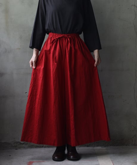 cavane キャヴァネ / Wide Petti Pants Linen/Cottonパンツ/ca-25093