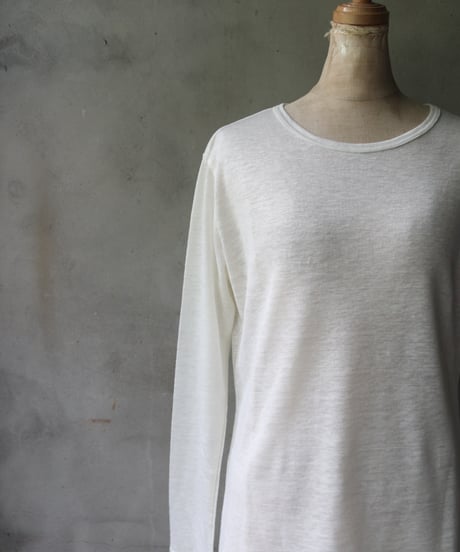 cavane キャヴァネ / Linen Crew-Neck long sleeveT  / ca-24112B