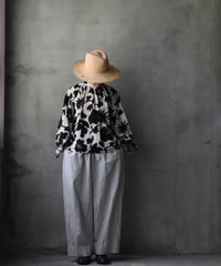 cavane キャヴァネ / Volume Wide Pants with Belt Cotton&Linenパンツ/ ca-26064