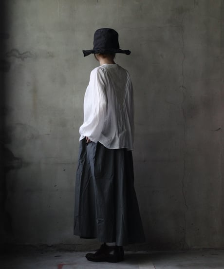 cavane キャヴァネ / Collarless raglan linen100 blouseブラウス / ca-25133
