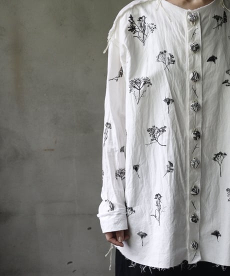 Cavalier Meiko Takahashi / Collarless garden shirt #39/ Me-23007