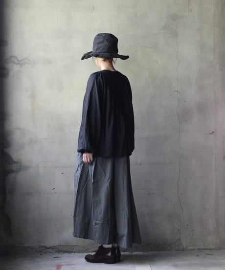 cavane キャヴァネ / Collarless raglan linen100 blouseブラウス / ca-25132