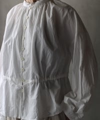 cavane キャヴァネ / Stand collar with waist drawstring blouse cotton&linenブラウス / ca-26057