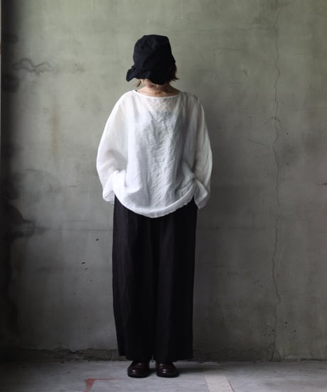 cavane キャヴァネ / Tunic long-sleeve Linen100シャツ / ca-25122