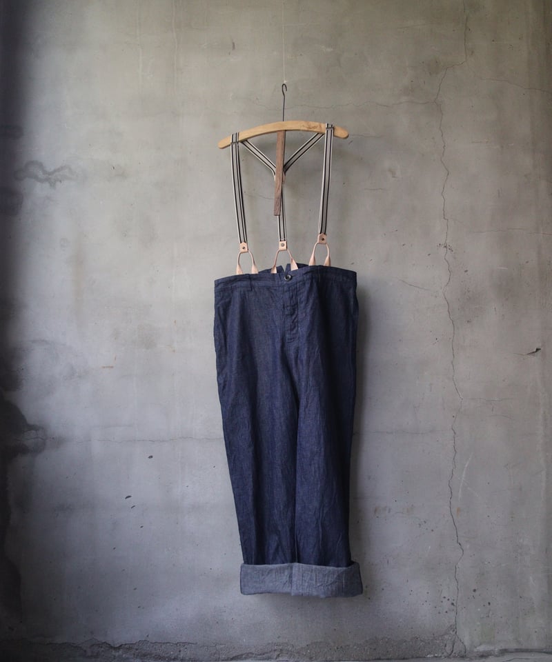 cavane キャヴァネ Denim linen suspenders パンツ - その他
