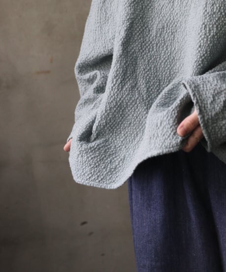 cavane キャヴァネ / Tunic long-sleeve Cotton&Woolシャツ / ca-25152