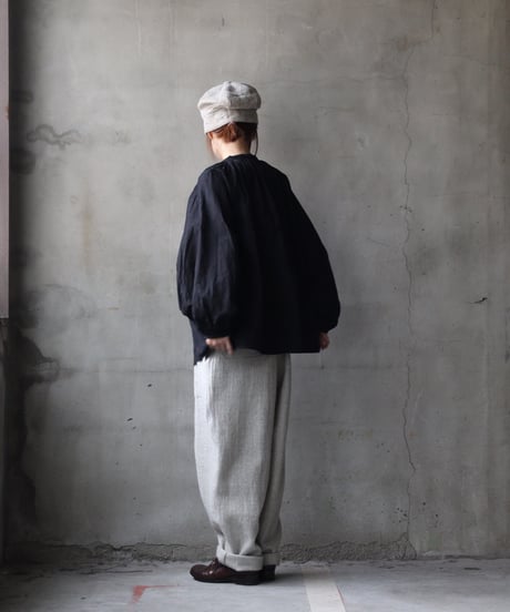 cavane キャヴァネ / Raglan puff-sleeve blouse Jacquardブラウス / ca-26022