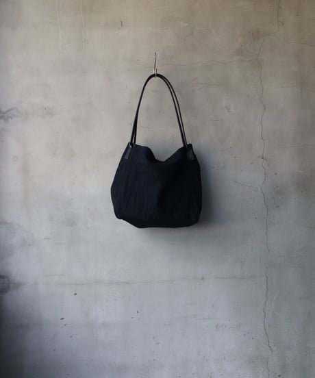 klauseクロイゼ / TOTE BAG " SQUARE " M BELARUS LINEN藍泥染 / kla-25047