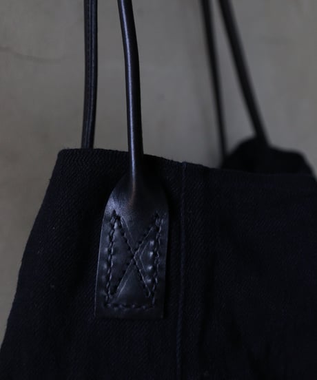 klauseクロイゼ / TOTE BAG " SQUARE " M BELARUS LINEN藍泥染 / kla-25047
