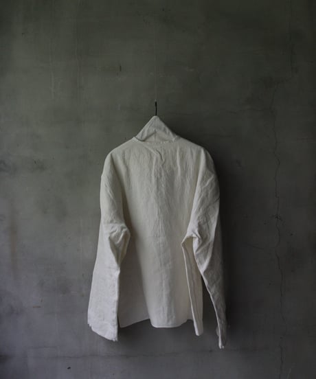 klauseクロイゼ / Sun-dried Linen C.S Slit Neck Shirtシャツ/ kla-25013