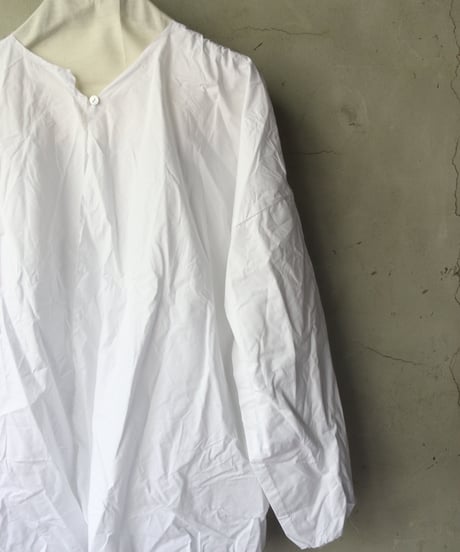 SCHA シャー/ Round Neck Open Front Volume Top" OE "-PAPER COTTON HEAVY- / Sc-23008 ( Art#1724)