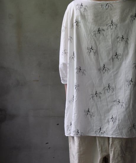 cavane キャヴァネ / Tunic half-sleeve Cotton/Linen100シャツ / ca-25082