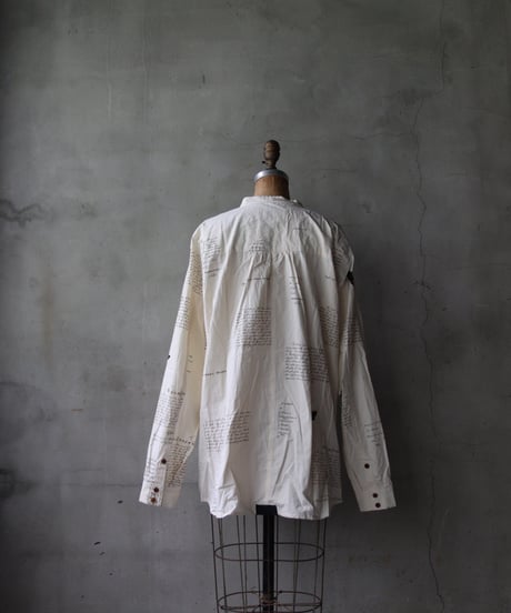 ALEKSANDR MANAMISアレクサンダーマナミ/ HERBARIUM NOTES WORKERS BOW SHIRT - HERBARIUM NOTESプルオーバーシャツ/ am-25023