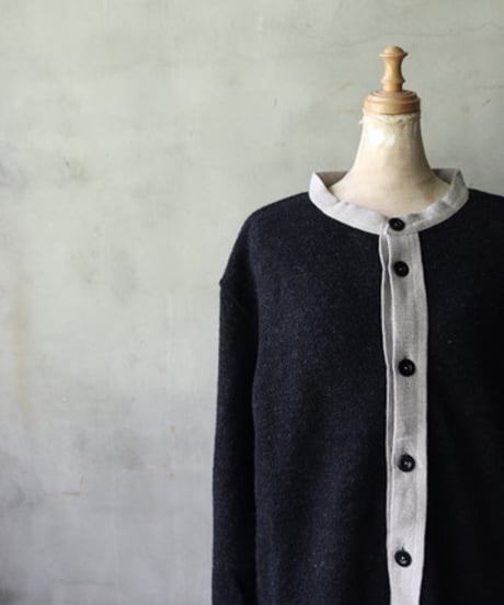 KLASICA クラシカ / Cleric 2tone Cardigan " BLACK DOG BOLD "カーディガン / kl-25029
