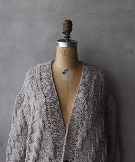 BIEK VERSTAPPEN / HAND KNITTED CARDIGAN手編みニット / Bie-24024(KNH-big)