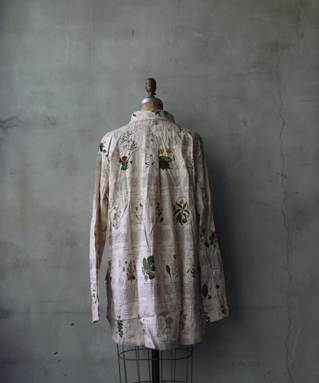 ALEKSANDR MANAMISアレクサンダーマナミ/ SLIT DETAIL WINTER HERBARIUM SHIRTシャツ / am-24029