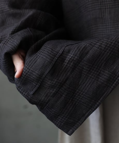 klauseクロイゼ / French Linen Glen Check Tailored Jacketジャケット/ kla-26033
