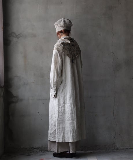 cavane キャヴァネ / Shirt-Dress Linen100硫化染めワンピース / ca-26020