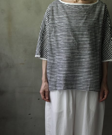 cavane キャヴァネ / Tunic half-sleeve Cotton/Linen100シャツ / ca-25080R