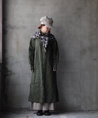 cavane キャヴァネ / Shirt-Dress Linen100硫化染めワンピース / ca-26019