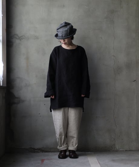 klauseクロイゼ / Sun-dried Linen C.S Shirt Middle Lengthシャツ/ kla-25012