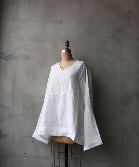 klauseクロイゼ / C.S Wide V Neck Shirt Belarus Linen / kla-26024